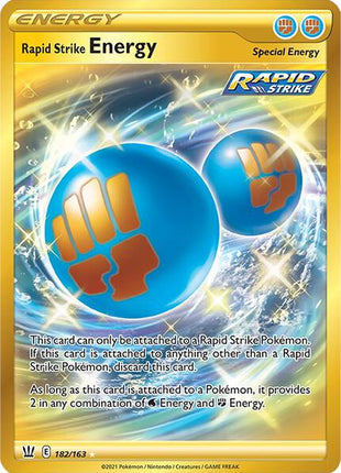 Rapid Strike Energy (Secret) - SWSH05 Battle Styles - Holofoil - Near Mint (NM)