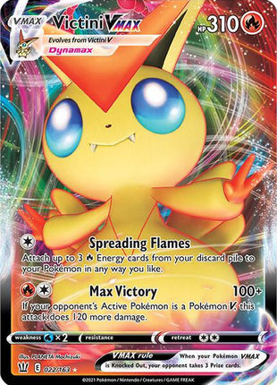 Victini VMAX - SWSH05 Battle Styles - Holofoil - Near Mint (NM)