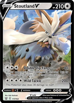 Stoutland V - SWSH05 Battle Styles - Holofoil - Near Mint (NM)
