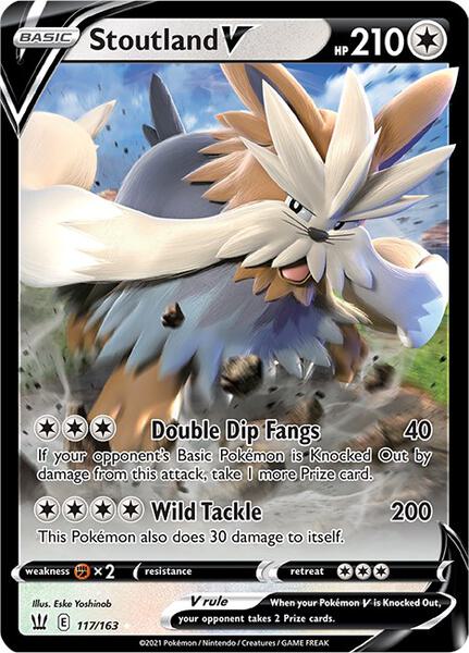 Stoutland V - SWSH05 Battle Styles - Holofoil - Near Mint (NM)