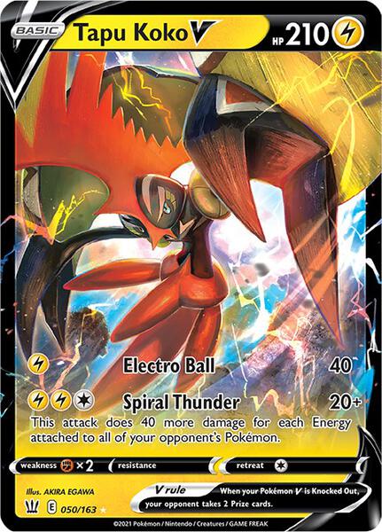 Tapu Koko V - SWSH05 Battle Styles - Holofoil - Near Mint (NM)