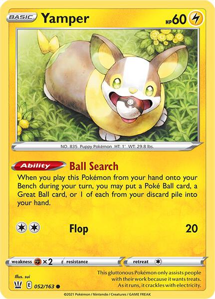 Yamper - SWSH05 Battle Styles - Reverse Holofoil - Near Mint (NM)