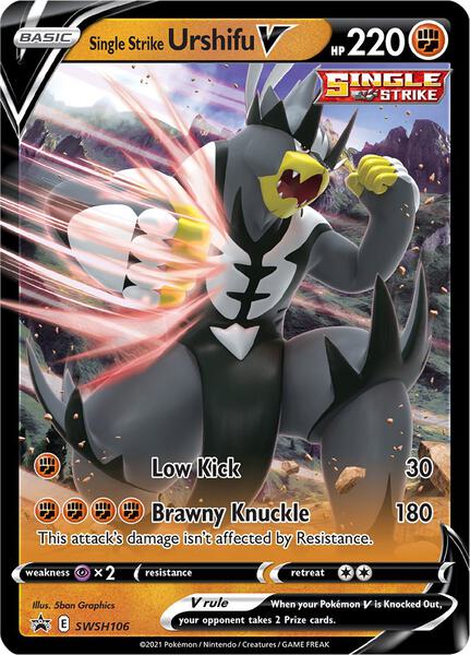 Single Strike Urshifu V - SWSH106 - SWSH Sword and Shield Promo Cards - Holofoil - Near Mint (NM)