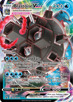 Blastoise VMAX - SWSH103 - SWSH Sword and Shield Promo Cards - Holofoil - Near Mint (NM)