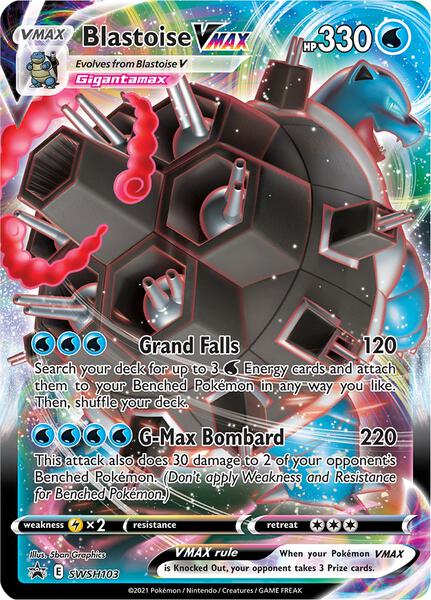Blastoise VMAX - SWSH103 - SWSH Sword and Shield Promo Cards - Holofoil - Near Mint (NM)