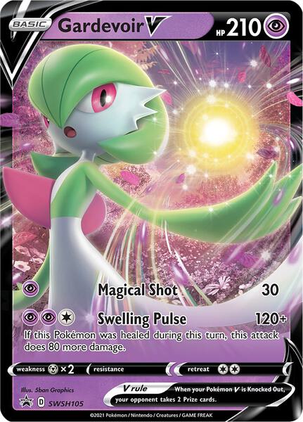 Gardevoir V - SWSH105 - SWSH Sword and Shield Promo Cards - Holofoil - Near Mint (NM)