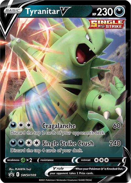 Tyranitar V - SWSH109 - SWSH Sword and Shield Promo Cards - Holofoil - Near Mint (NM)