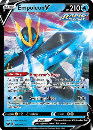 Empoleon V - SWSH108 - SWSH Sword and Shield Promo Cards - Holofoil - Near Mint (NM)
