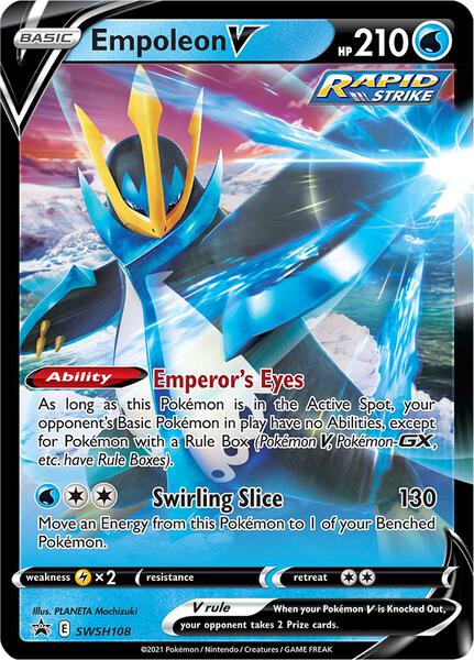 Empoleon V - SWSH108 - SWSH Sword and Shield Promo Cards - Holofoil - Near Mint (NM)