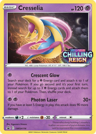 Cresselia - SWSH114 (Prerelease) - SWSH Sword and Shield Promo Cards - Holofoil - Near Mint (NM)