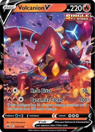Volcanion V - SWSH06 Chilling Reign - Holofoil - Near Mint (NM)