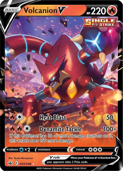 Volcanion V - SWSH06 Chilling Reign - Holofoil - Near Mint (NM)