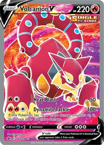 Volcanion V (Full Art) - SWSH06 Chilling Reign - Holofoil - Near Mint (NM)