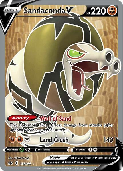 Sandaconda V (Full Art) - SWSH06 Chilling Reign - Holofoil - Near Mint (NM)