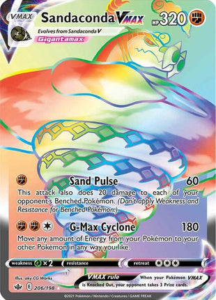 Sandaconda VMAX (Secret) - SWSH06 Chilling Reign - Holofoil - Near Mint (NM)