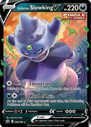 Galarian Slowking V - SWSH06 Chilling Reign - Holofoil - Near Mint (NM)
