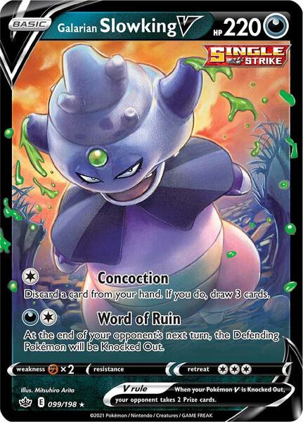 Galarian Slowking V - SWSH06 Chilling Reign - Holofoil - Near Mint (NM)