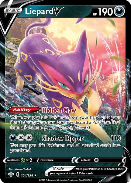 Liepard V - SWSH06 Chilling Reign - Holofoil - Near Mint (NM)
