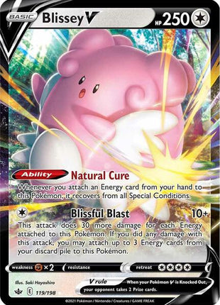 Blissey V - SWSH06 Chilling Reign - Holofoil - Near Mint (NM)