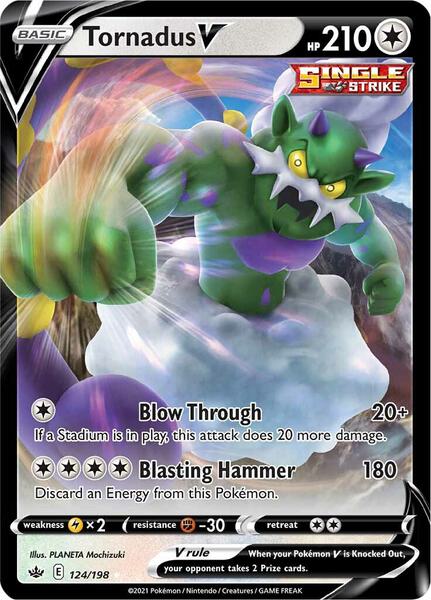 Tornadus V - SWSH06 Chilling Reign - Holofoil - Near Mint (NM)
