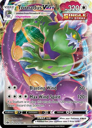 Tornadus VMAX - SWSH06 Chilling Reign - Holofoil - Near Mint (NM)