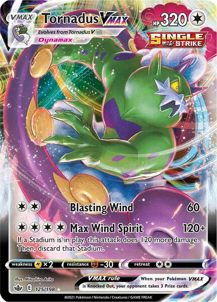 Tornadus VMAX - SWSH06 Chilling Reign - Holofoil - Near Mint (NM)
