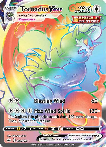 Tornadus VMAX (Secret) - SWSH06 Chilling Reign - Holofoil - Near Mint (NM)