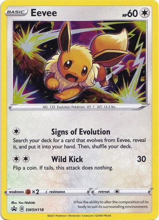 Eevee - SWSH118 - SWSH Sword and Shield Promo Cards - Holofoil - Near Mint (NM)