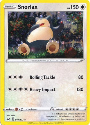 Snorlax - 140/202 (Cosmos Holo) - Blister Exclusives - Holofoil - Near Mint (NM)