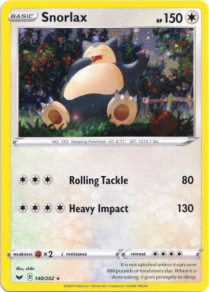 Snorlax - 140/202 (Cosmos Holo) - Blister Exclusives - Holofoil - Near Mint (NM)