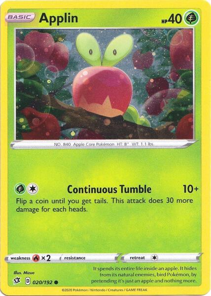 Applin - 020/192 (Cosmos Holo) - Blister Exclusives - Holofoil - Near Mint (NM)