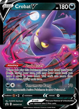 Crobat V - SWSH110 - SWSH Sword and Shield Promo Cards - Holofoil - Near Mint (NM)