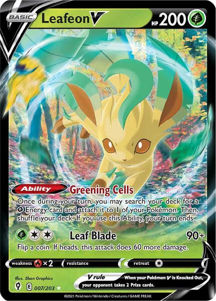 Leafeon V - SWSH07 Evolving Skies - Holofoil - Near Mint (NM)