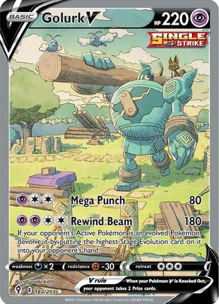 Golurk V (Alternate Full Art) - SWSH07 Evolving Skies - Holofoil - Near Mint (NM)