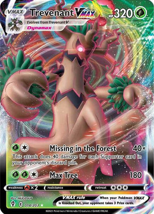 Trevenant VMAX - SWSH07 Evolving Skies - Holofoil - Near Mint (NM)