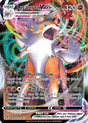 Lycanroc VMAX - SWSH07 Evolving Skies - Holofoil - Near Mint (NM)