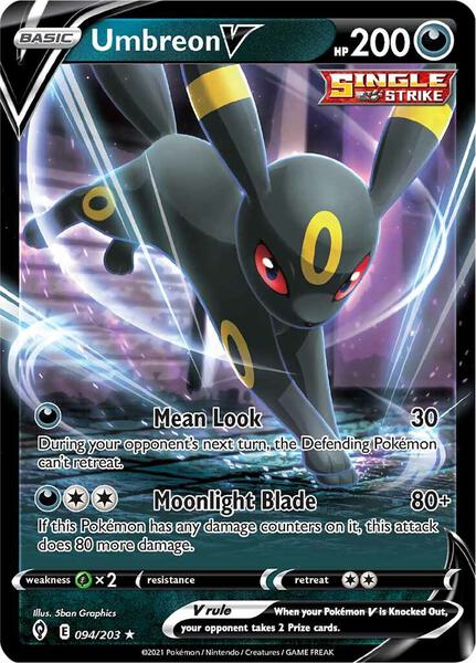 Umbreon V - SWSH07 Evolving Skies - Holofoil - Lightly Played (LP)