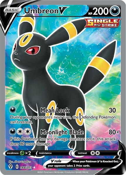 Umbreon V (Full Art) - SWSH07 Evolving Skies - Holofoil - Near Mint (NM)