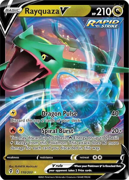 Rayquaza V - SWSH07 Evolving Skies - Holofoil - Near Mint (NM)