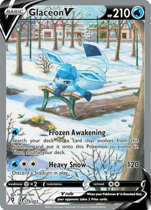 Glaceon V (Alternate Full Art) - SWSH07 Evolving Skies - Holofoil - Near Mint (NM)
