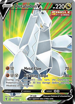 Duraludon V (Full Art) - SWSH07 Evolving Skies - Holofoil - Near Mint (NM)