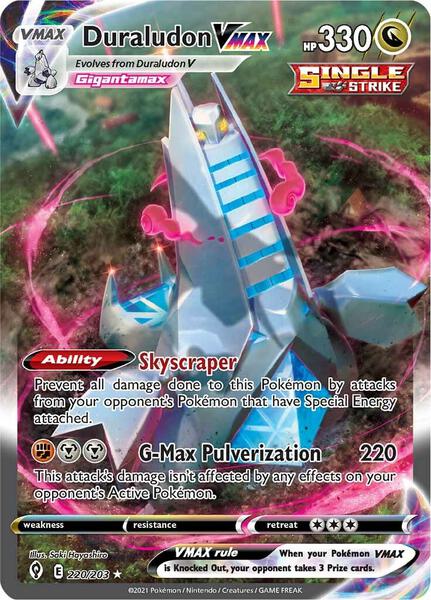 Duraludon VMAX (Alternate Art Secret) - SWSH07 Evolving Skies - Holofoil - Near Mint (NM)