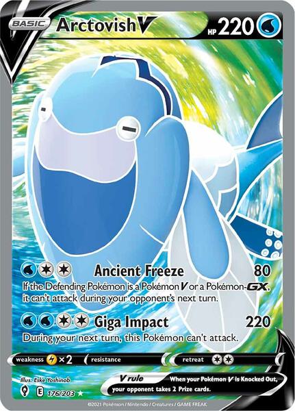Arctovish V (Full Art) - SWSH07 Evolving Skies - Holofoil - Near Mint (NM)