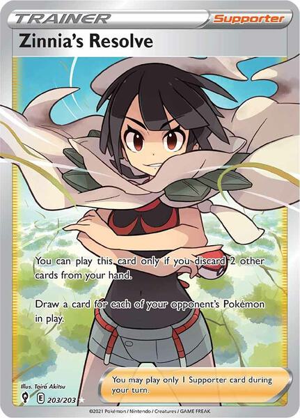 Zinnia's Resolve (Full Art) - SWSH07 Evolving Skies - Holofoil - Near Mint (NM)