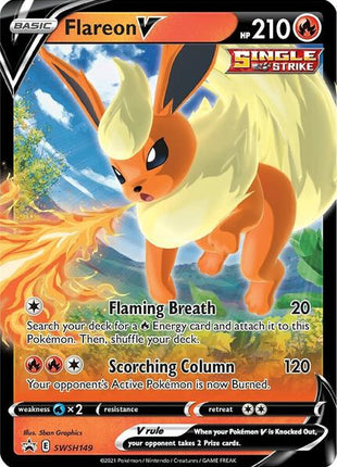Flareon V - SWSH149 - SWSH Sword and Shield Promo Cards - Holofoil - Near Mint (NM)