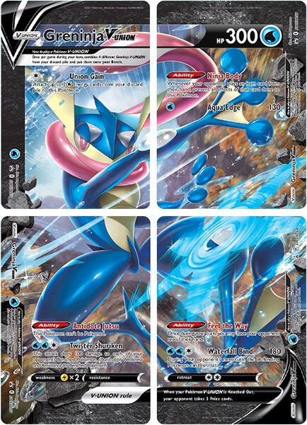 Greninja V-UNION [Set of 4] - SWSH Sword and Shield Promo Cards - Holofoil - Near Mint (NM)