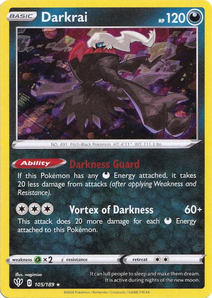 Darkrai - 105/189 (Cosmos Holo) - Miscellaneous Cards and Products - Holofoil - Near Mint (NM)