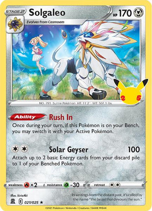 Solgaleo - Celebrations - Holofoil - Near Mint (NM)