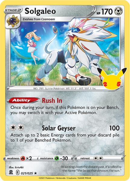 Solgaleo - Celebrations - Holofoil - Near Mint (NM)