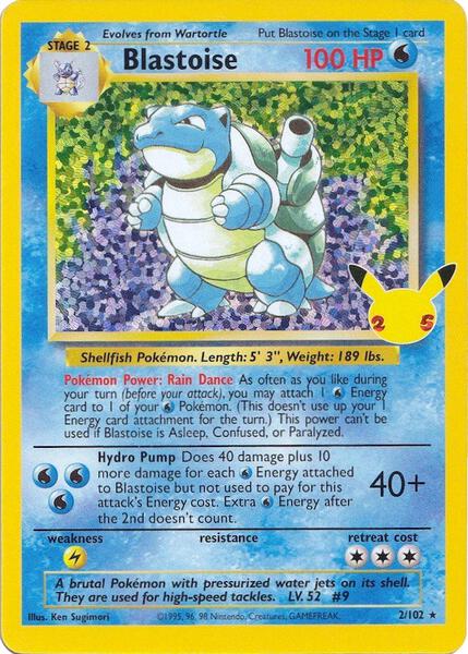 Blastoise - Celebrations Classic Collection - Holofoil - Near Mint (NM)